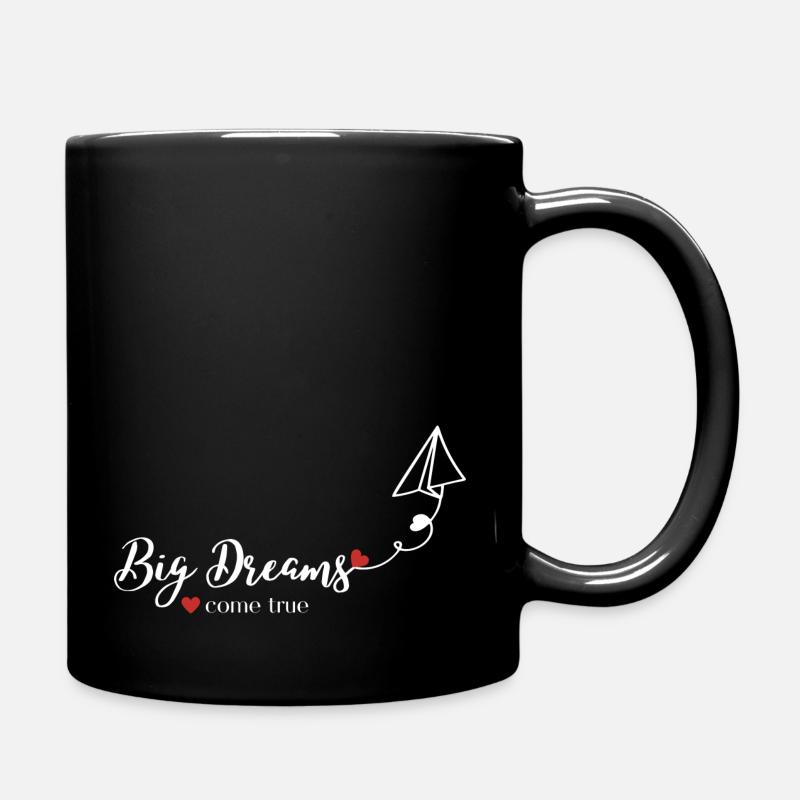 GRANDS rêves <3 deviennent réalité - Mug uni - noir