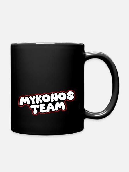 Mykonos Team - Tasse einfarbig - Schwarz
