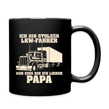 LKW PAPA - Tasse einfarbig - Schwarz - Rechts