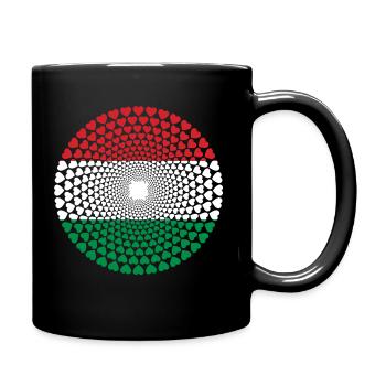 Hongrie Hongrie Magyarország Love Heart Mandala - Mug uni - noir - Droite