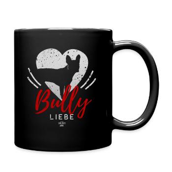 Bully Herz-Silhouette 2 - Tasse einfarbig - Schwarz - Rechts