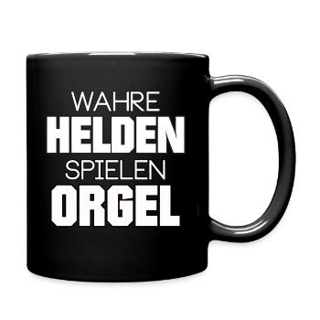 ORGEL WAHRE HELDEN SPIELEN ORGEL MÄNNER - Tasse einfarbig - Schwarz - Rechts