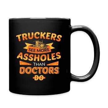 Truck Driver Tshirt Present for Truck Drivers funn - Tasse einfarbig - Schwarz - Rechts