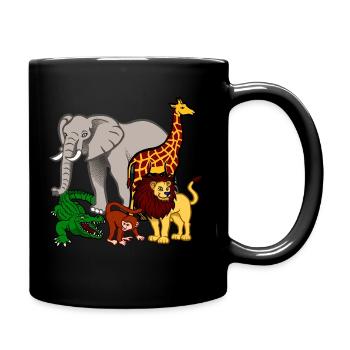 Africa animals - Full Colour Mug - black - Right