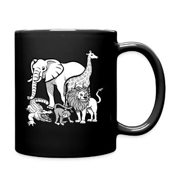 Africa animals - Full Colour Mug - black - Right