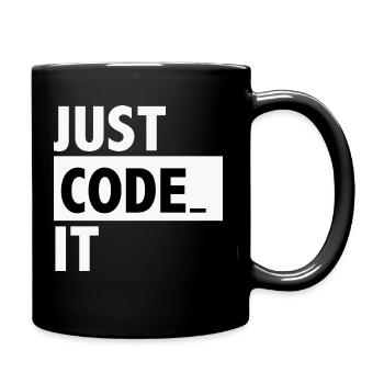 just code it - Mug uni - noir - Droite