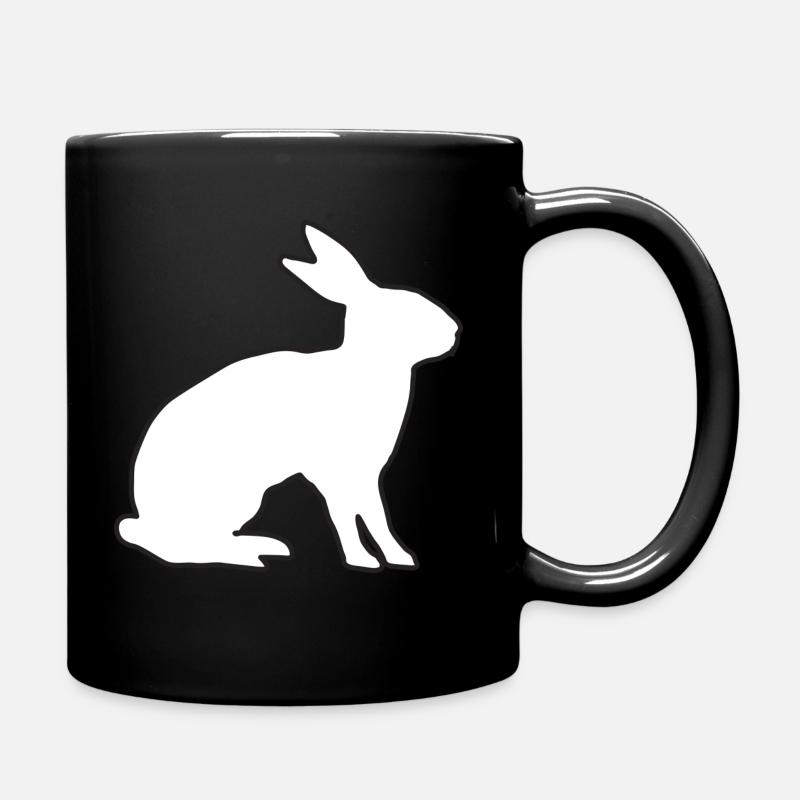 Hase - Tasse einfarbig - Schwarz