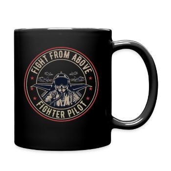 Death From Above pilote de chasse pilote de guerre - Mug uni - noir - Droite