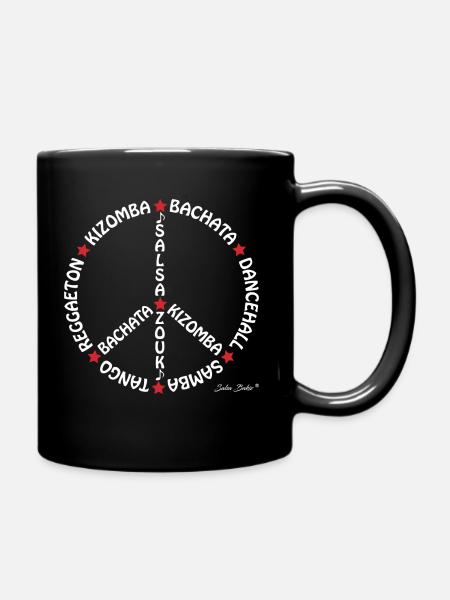 Peace and love Blanc - Mug uni - noir