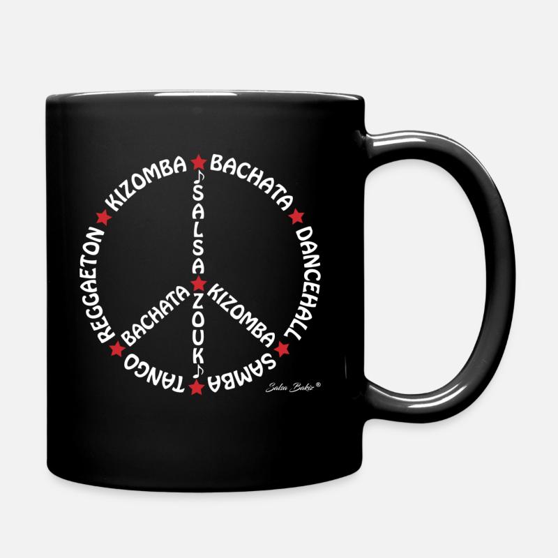 Peace and love Blanc - Mug uni - noir