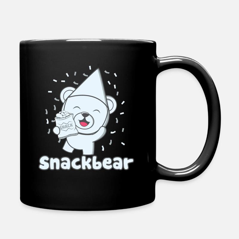 Snackbär / Snackbear mit Hut - Tasse einfarbig - Schwarz