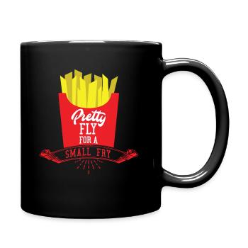 French fries pretty fly - Full Colour Mug - black - Right