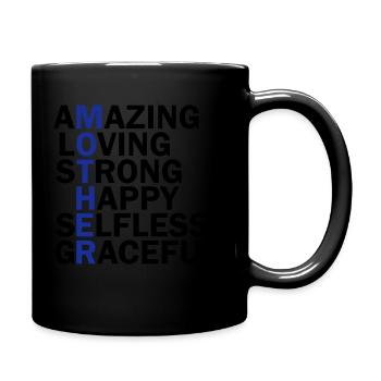 Funny mother day - mutter - Tasse einfarbig - Schwarz - Rechts