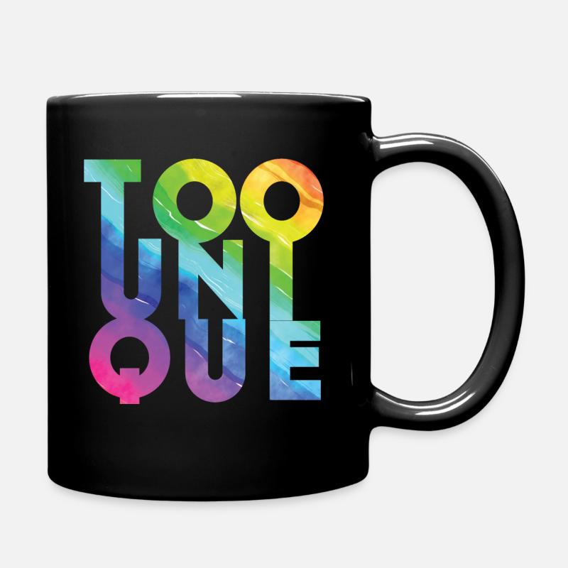 Zu einzigartig - Tasse einfarbig - Schwarz