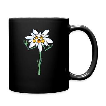 Edelweiss - Tasse einfarbig - Schwarz - Rechts