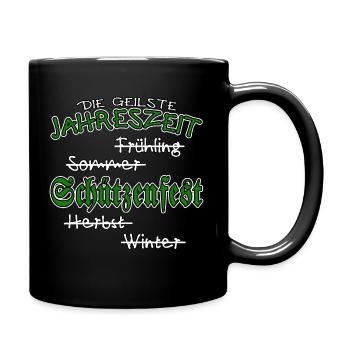 Schützenfest - Die geilste Jahreszeit grün - Tasse einfarbig - Schwarz - Rechts