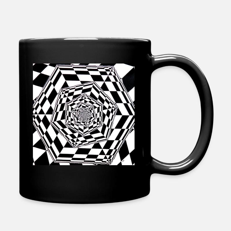 cube rentrant - Mug uni - noir