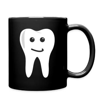Dent de dentiste médecine dessin dessin animé cadeau - Mug uni - noir - Droite