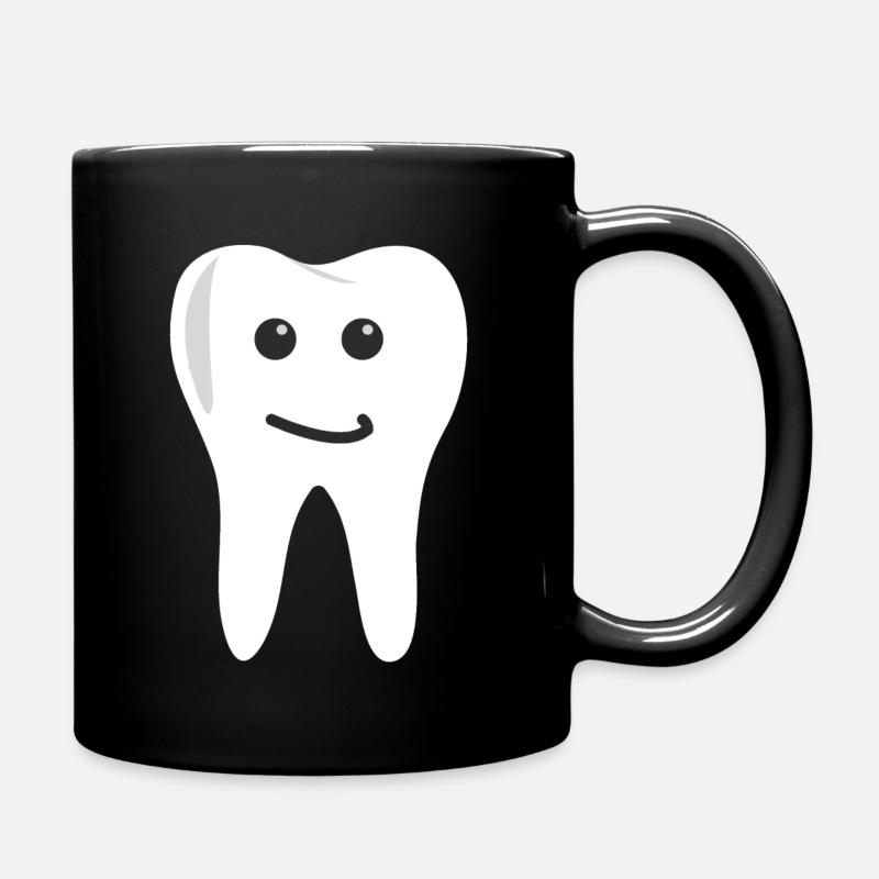 Dent de dentiste médecine dessin dessin animé cadeau - Mug uni - noir