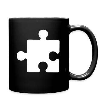 Puzzle piece autism consciousness gift - Full Colour Mug - black - Right
