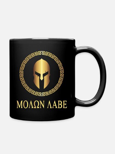 Sparta - molon labe - GOLD - Mug uni - noir
