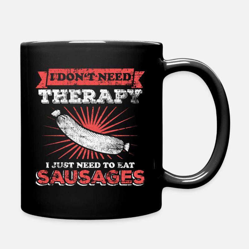 Saucisses viande - Mug uni - noir