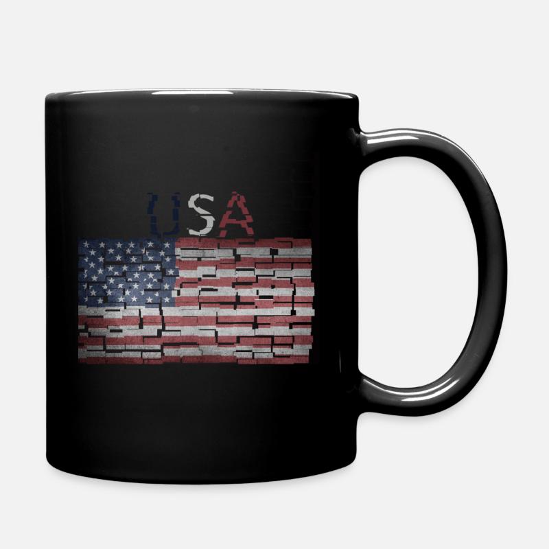 USA Drapeau - Idée de cadeau - Mug uni - noir