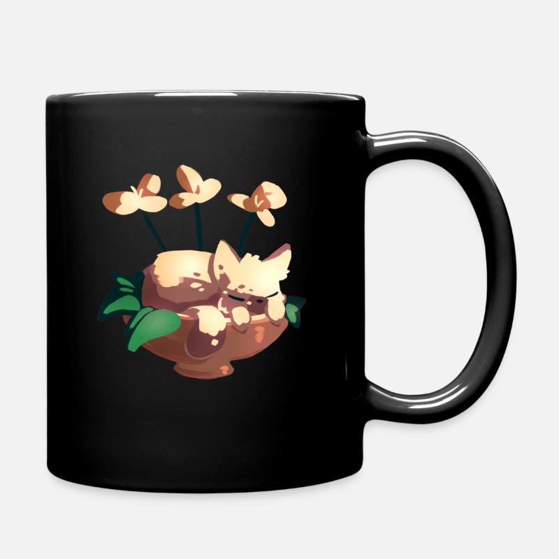 Cat in a pot. - Full Colour Mug - black