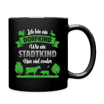Enfant du village | COMME L’ENFANT DE LA VILLE, C’EST PLUS COOL - Mug uni - noir - Droite
