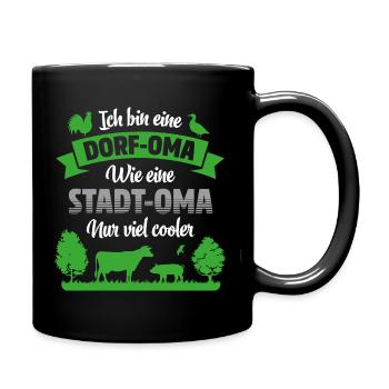 VILLAGE-OMA | LIKE CITY-GRANDMA ONLY A LOT OF COOLER - Full Colour Mug - black - Right
