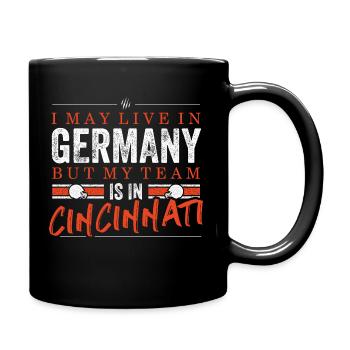 Cincinnati Football Fans Germany - Tasse einfarbig - Schwarz - Rechts