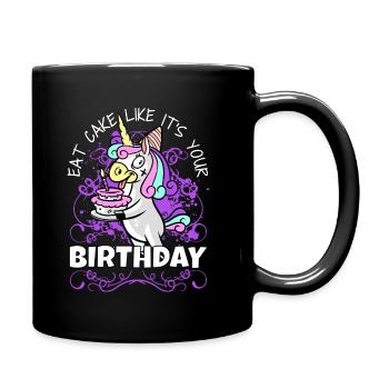 Birthday - Full Colour Mug - black - Right