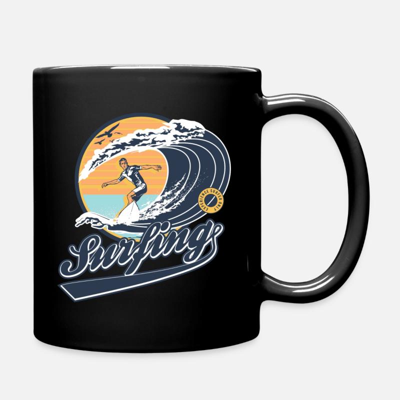 surfing - Full Colour Mug - black
