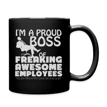 Je suis un fier patron d'employés formidables - Mug uni - noir - Droite