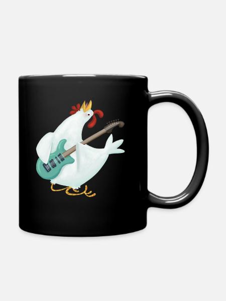 Rock hen - Full Colour Mug - black