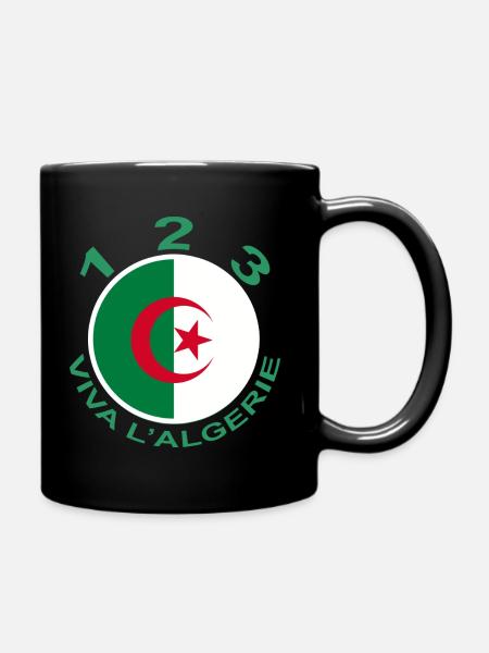 1 2 3 VIVA L'ALGERIE - Tasse einfarbig - Schwarz