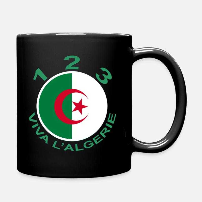 1 2 3 VIVA L'ALGERIE - Tasse einfarbig - Schwarz