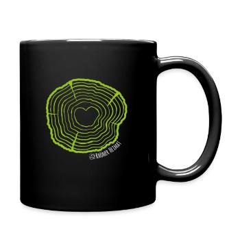 "Baumscheibe" - votre morceau d'arbre de la Rhön. - Mug uni - noir - Droite