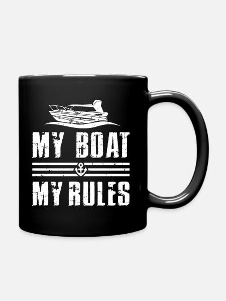 My Boat My Rules - Tasse einfarbig - Schwarz