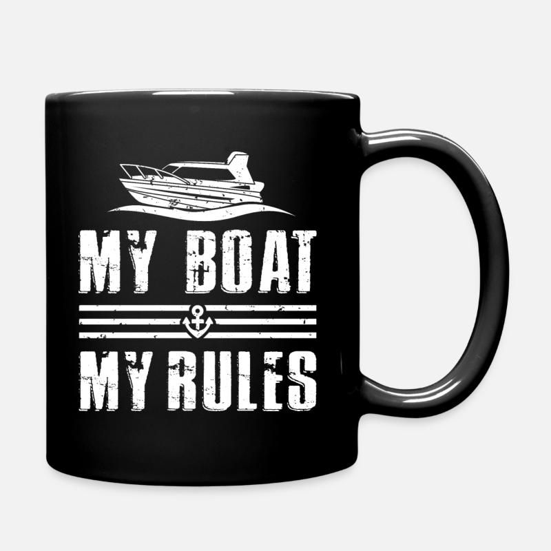 My Boat My Rules - Tasse einfarbig - Schwarz