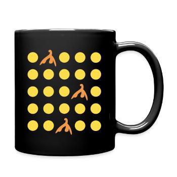 Pearl orange yellow Feminist Gift - Full Colour Mug - black - Right