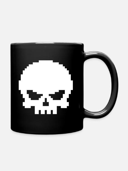 Skeleton Skull Head - Mug uni - noir