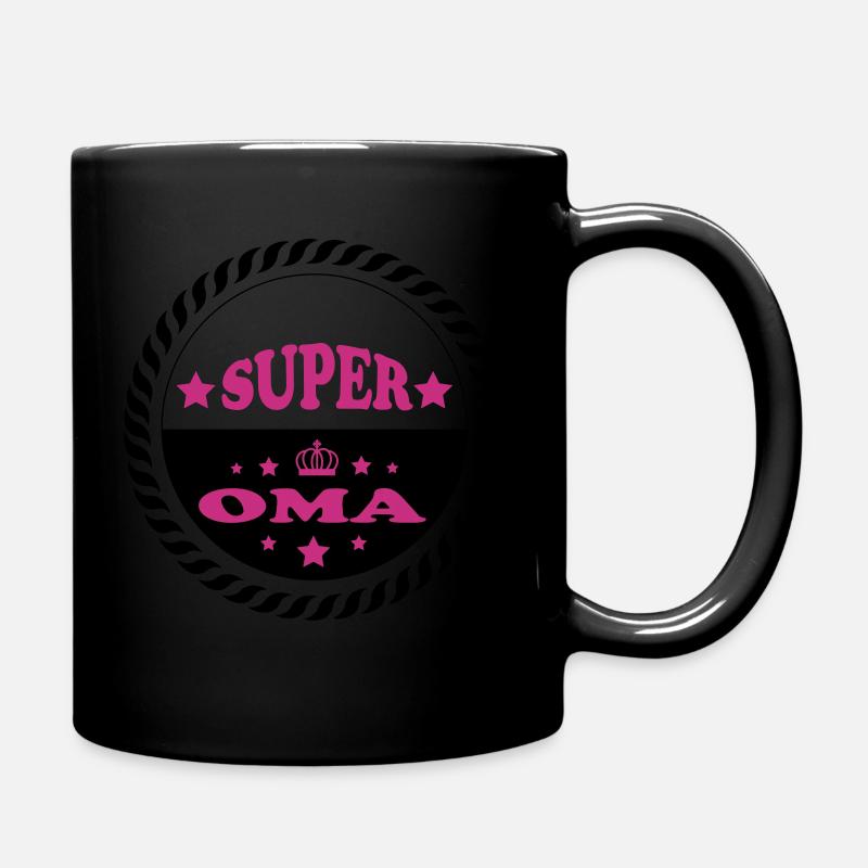 Super oma 111 - Tasse einfarbig - Schwarz