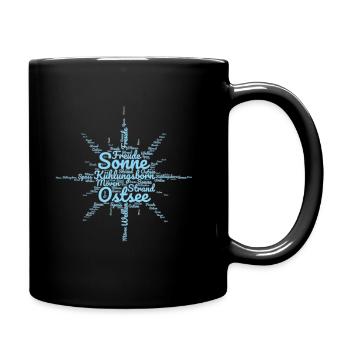 Kühlungsborn Kübo word cloud sun - Full Colour Mug - black - Right