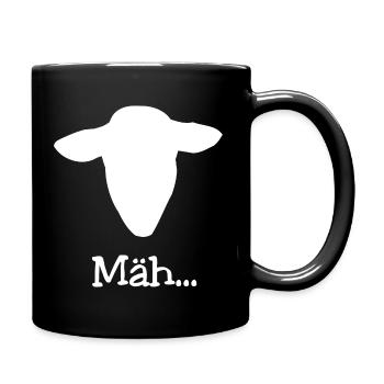 Tête de mouton T-shirt cadeau drôle sort fauchage - Mug uni - noir - Droite