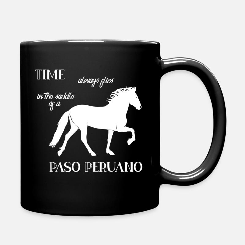 Time always flies - Tasse einfarbig - Schwarz