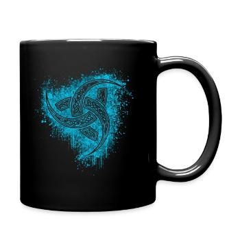 Wikinger Tattoo Tribal Knoten Odin Thor Viking - Tasse einfarbig - Schwarz - Rechts