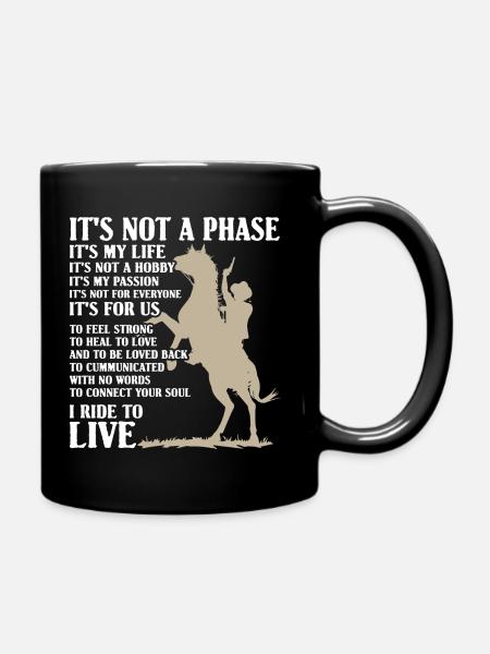 Horse Cowboy - Tasse einfarbig - Schwarz