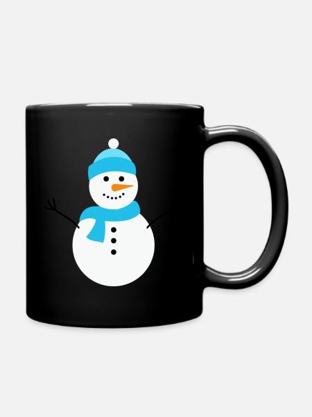 Snowman - Tasse einfarbig - Schwarz