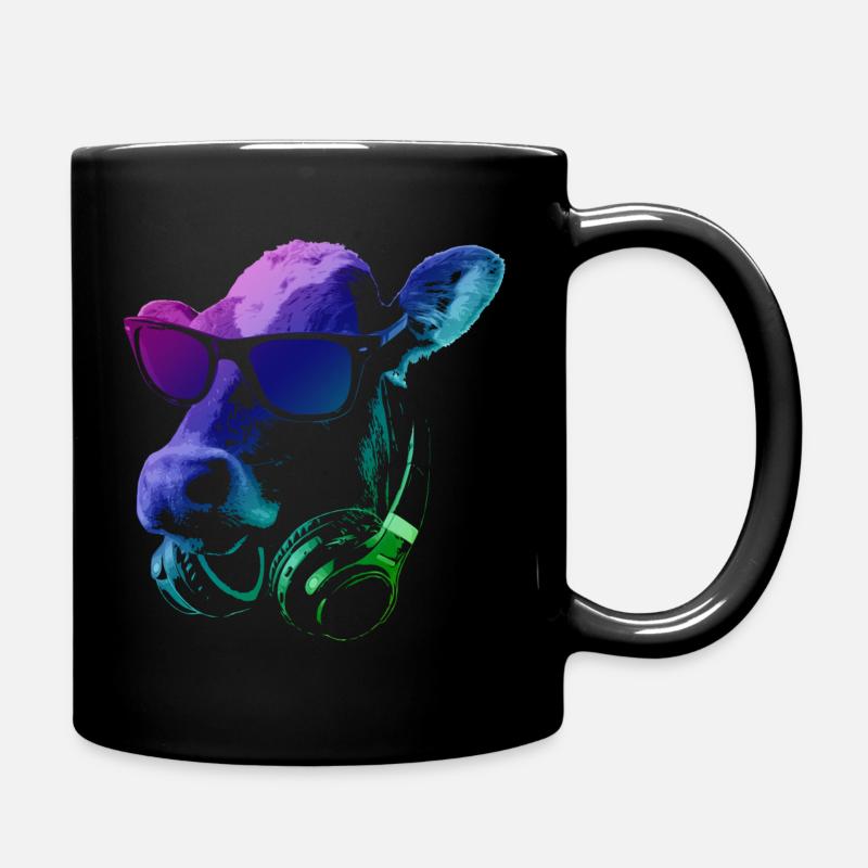 DJ COW - Tasse einfarbig - Schwarz